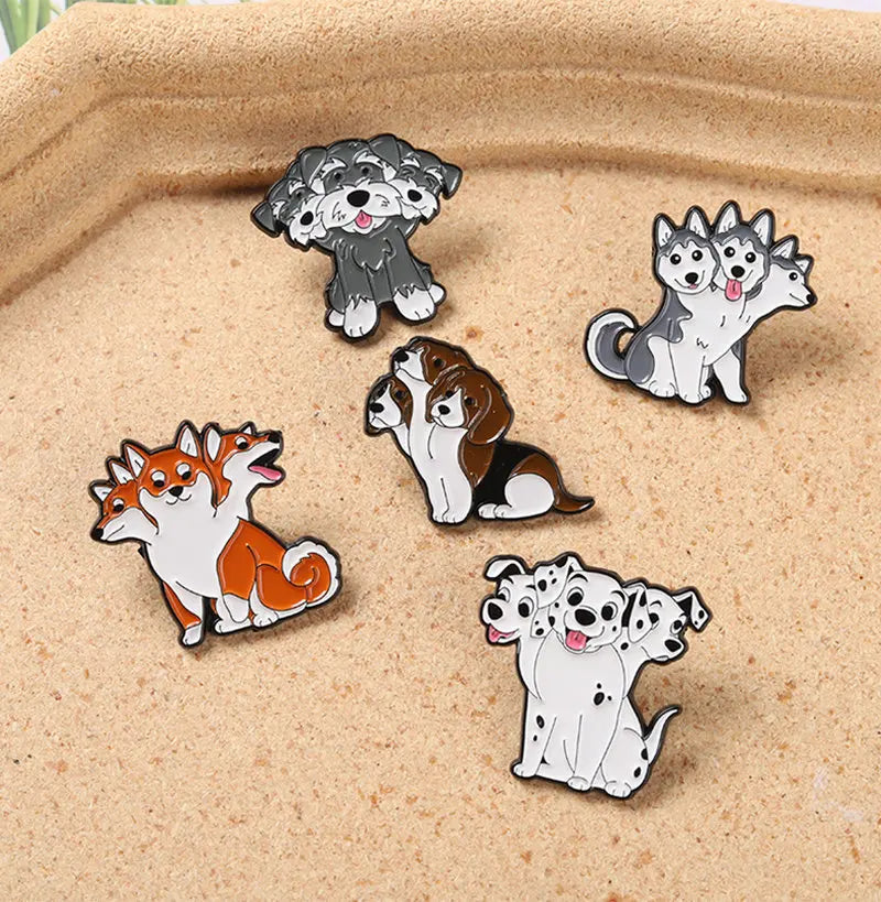 Cerberus Dogs Enamel Pins