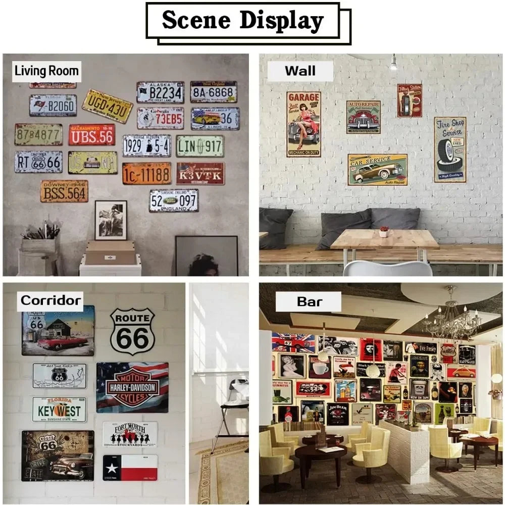 Capital City License Plate Metal Signs