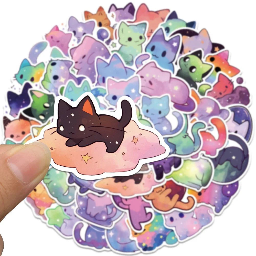 10/30/50pcs Cute Kitty Stickers