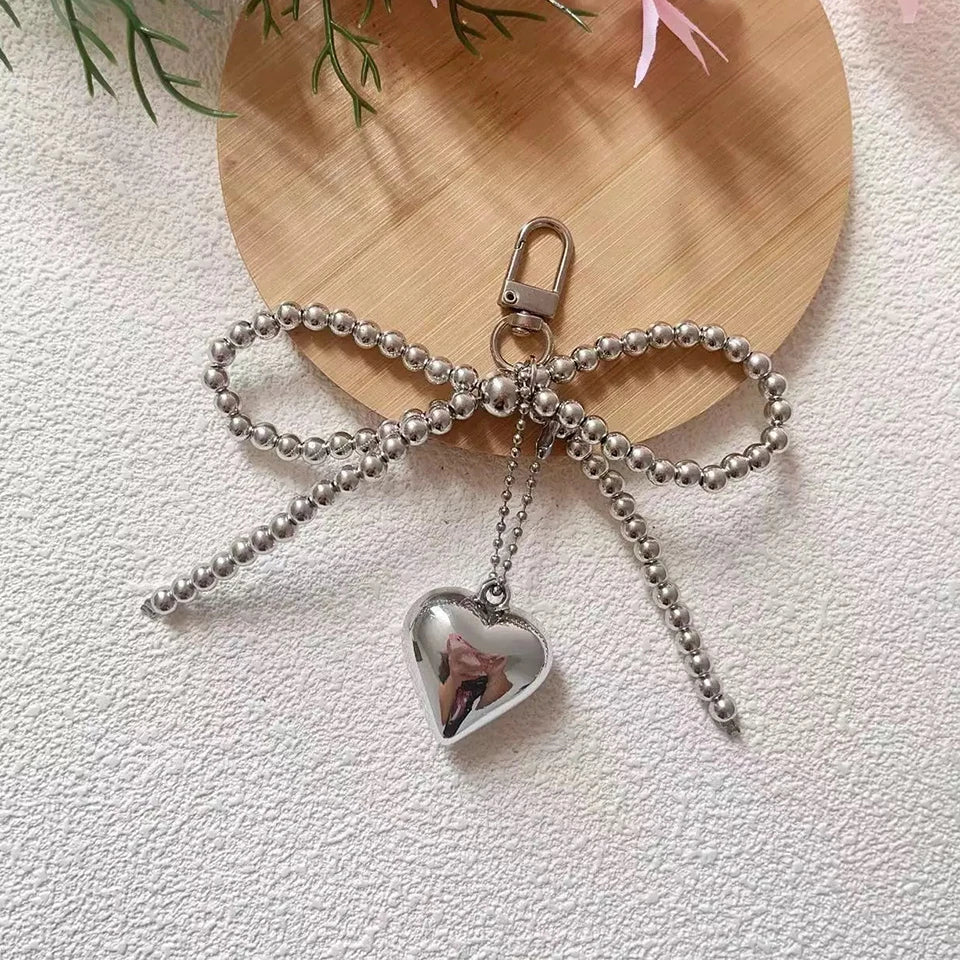Beaded Bow Keychain