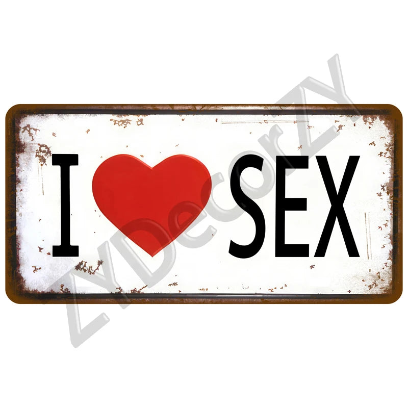 Funny Vintage Metal Signs Beer/Coffee