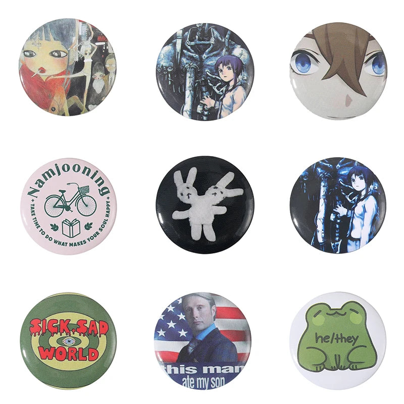 Internet Culture Tinplate Pins