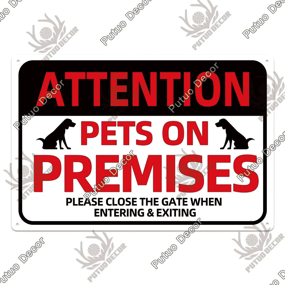 Warning/Danger Vintage Metal Signs
