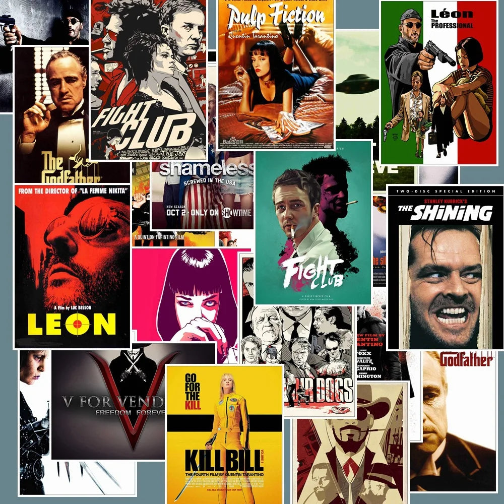 Classic Movie Poster Stickers (25pcs)
