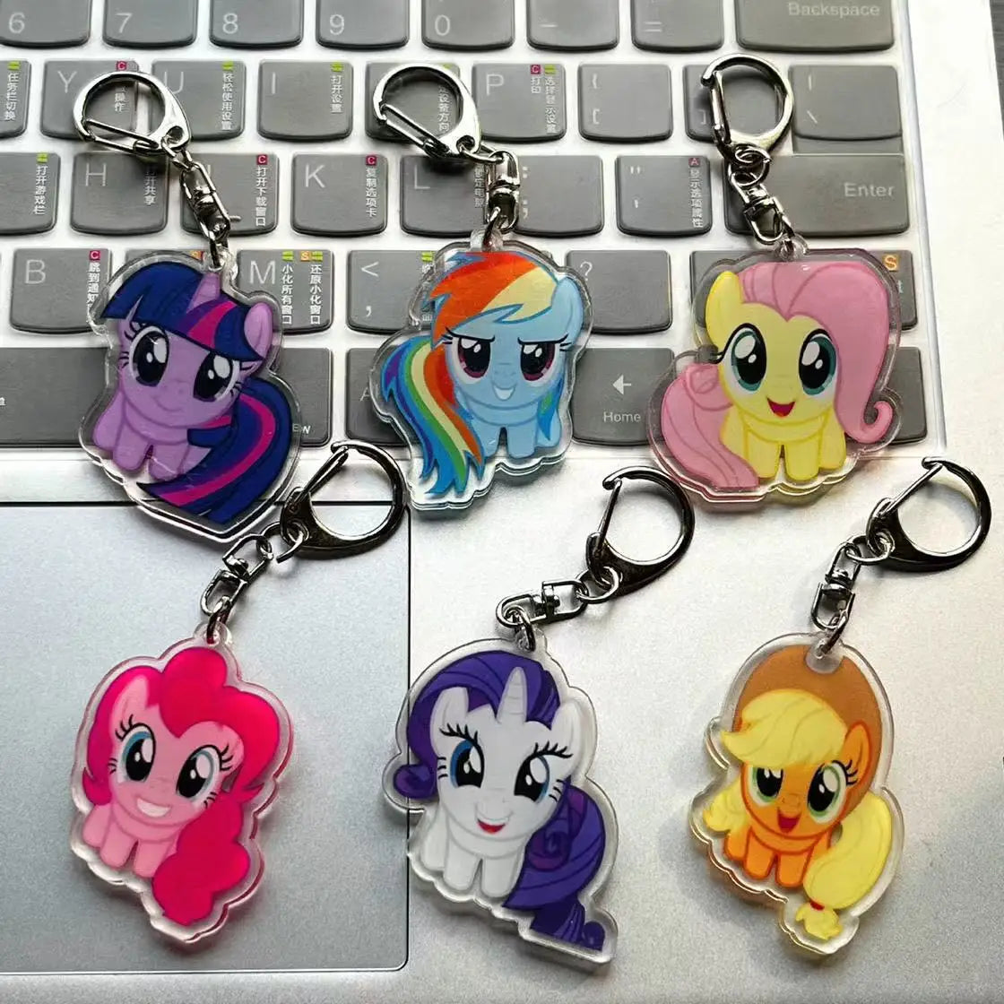 6pc My Little Pony Acrylic Keychain