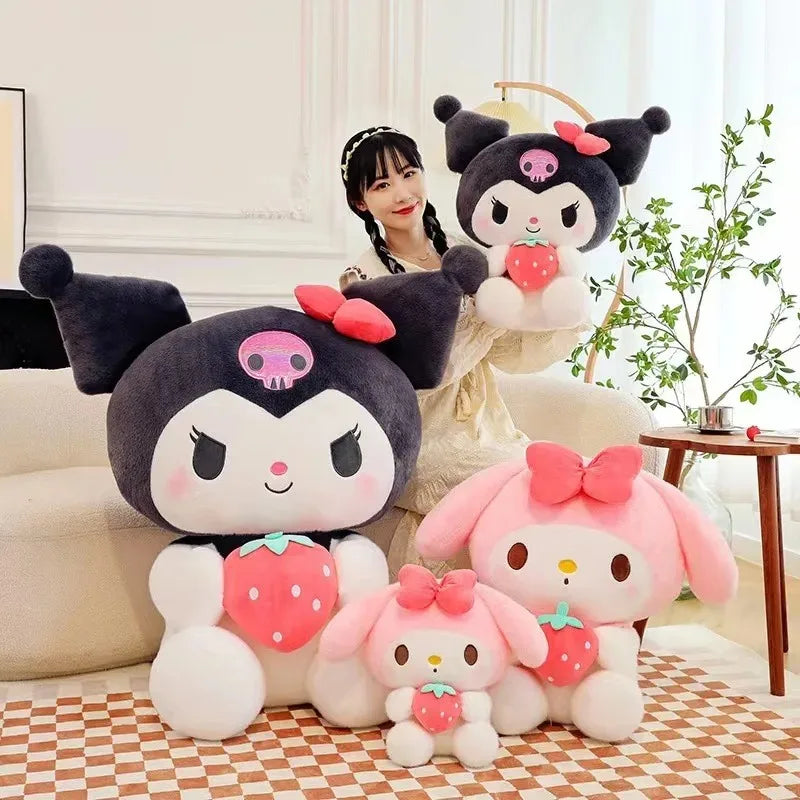 Sanrio Strawberry Kuromi/Melody Plushie