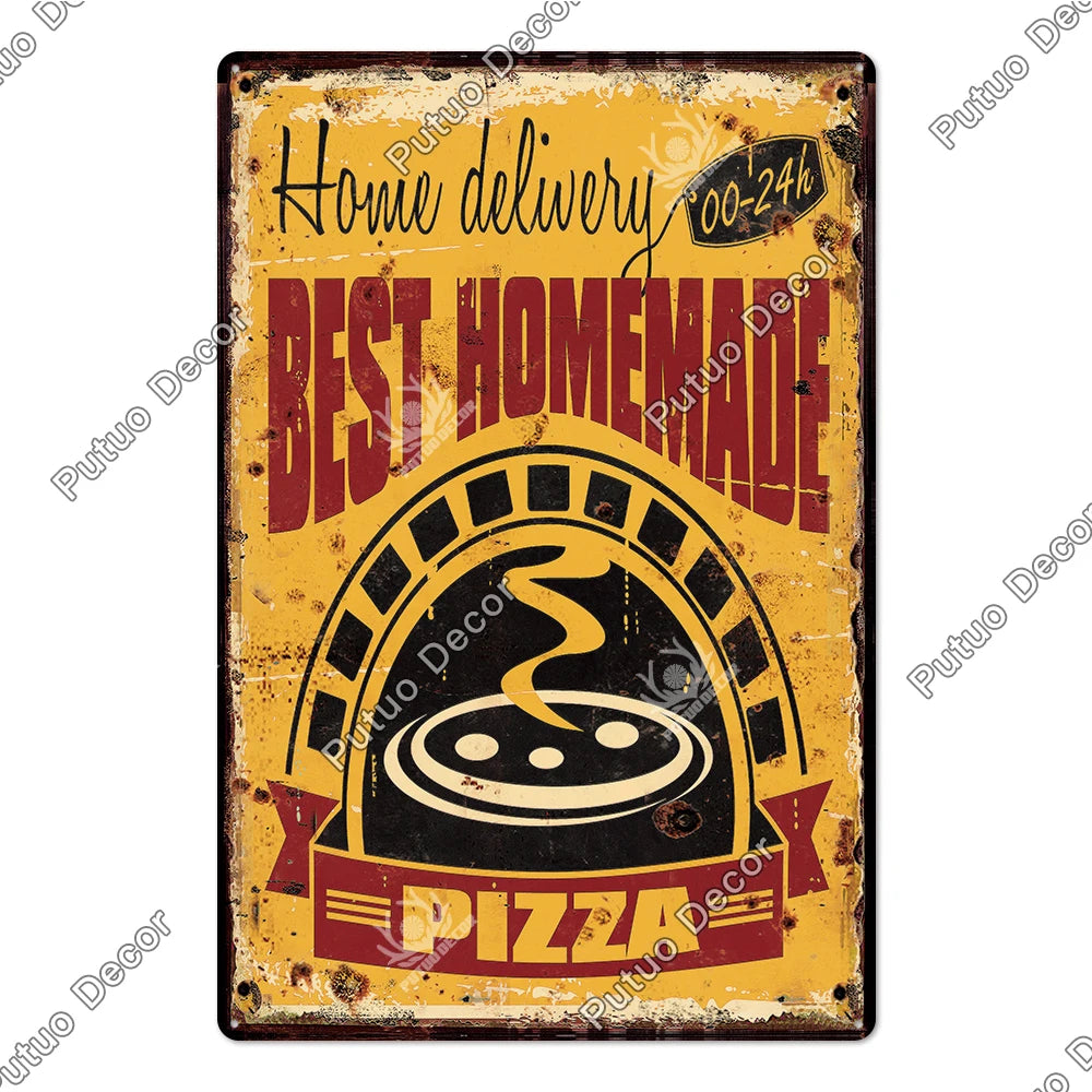 Vintage Restaurant Metal Signs
