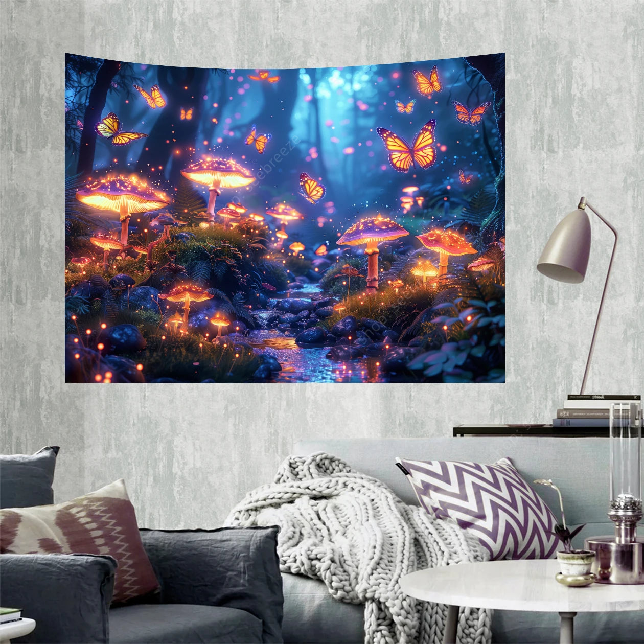 UV reactive Night Forest Tapestries