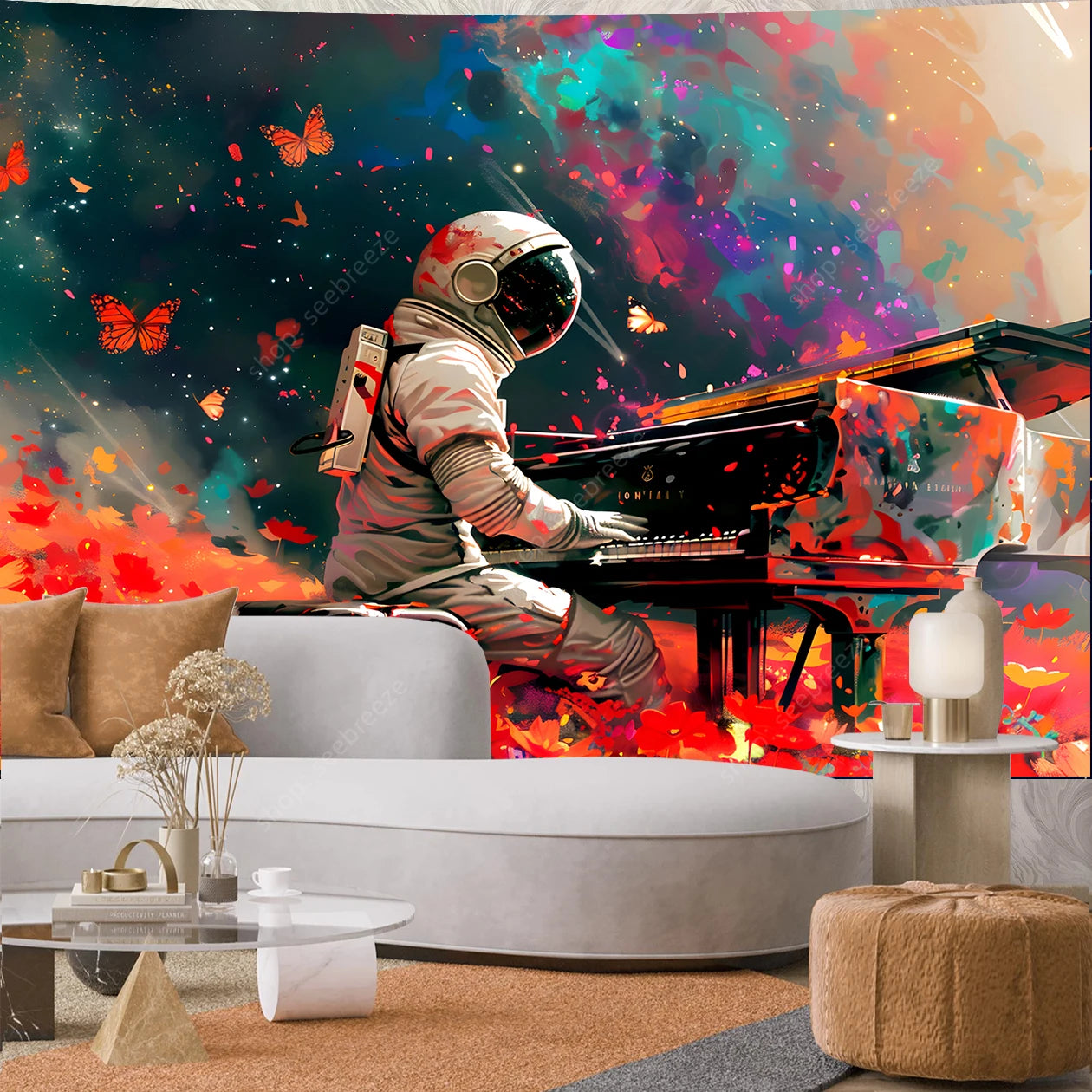 Astronaut UV Reactive Tapestries