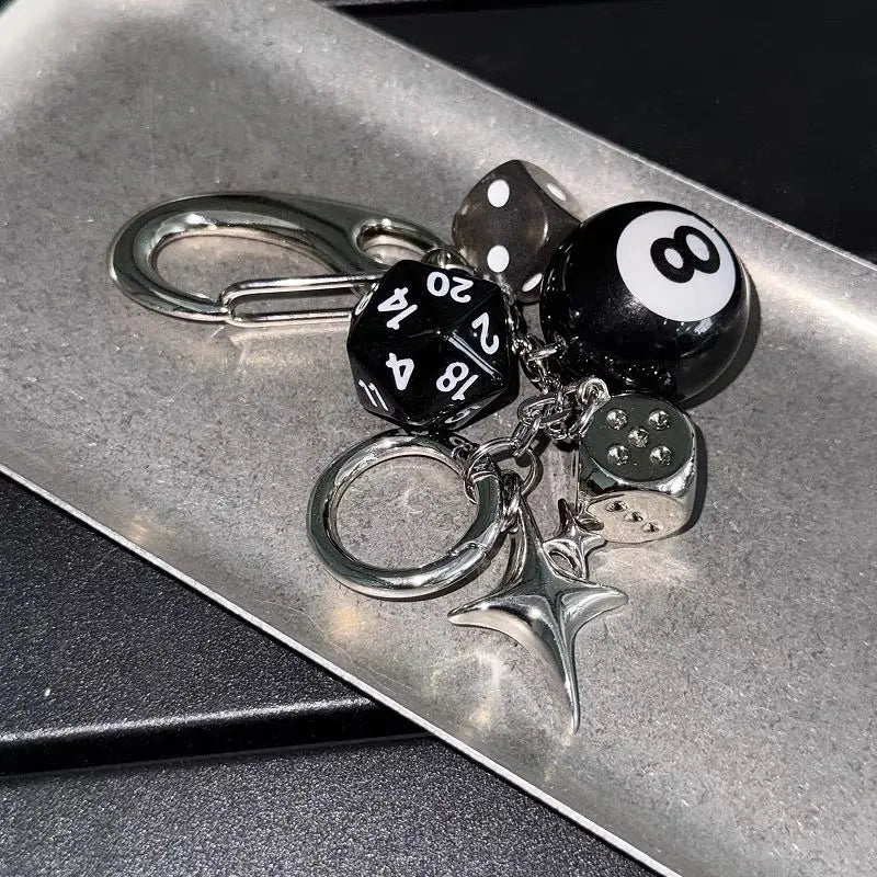 Y2K Lucky Dice Keychain