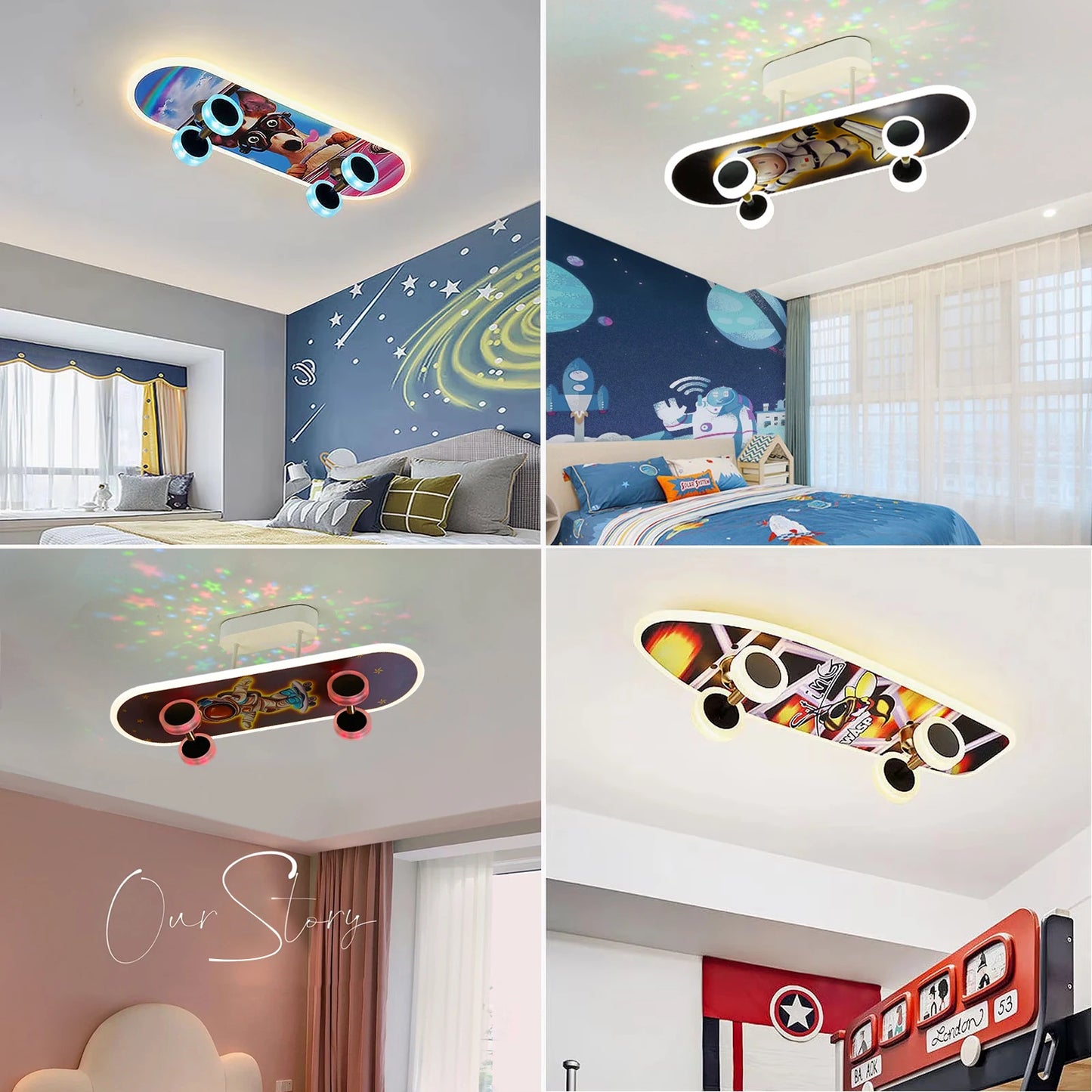 Skateboard Ceiling Light