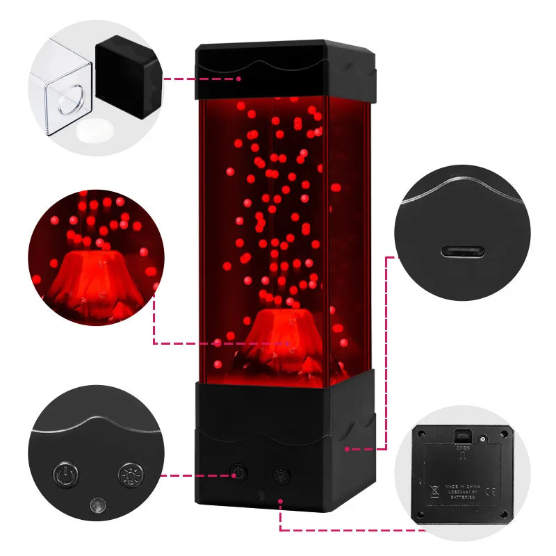 LED Lava Volcano Light