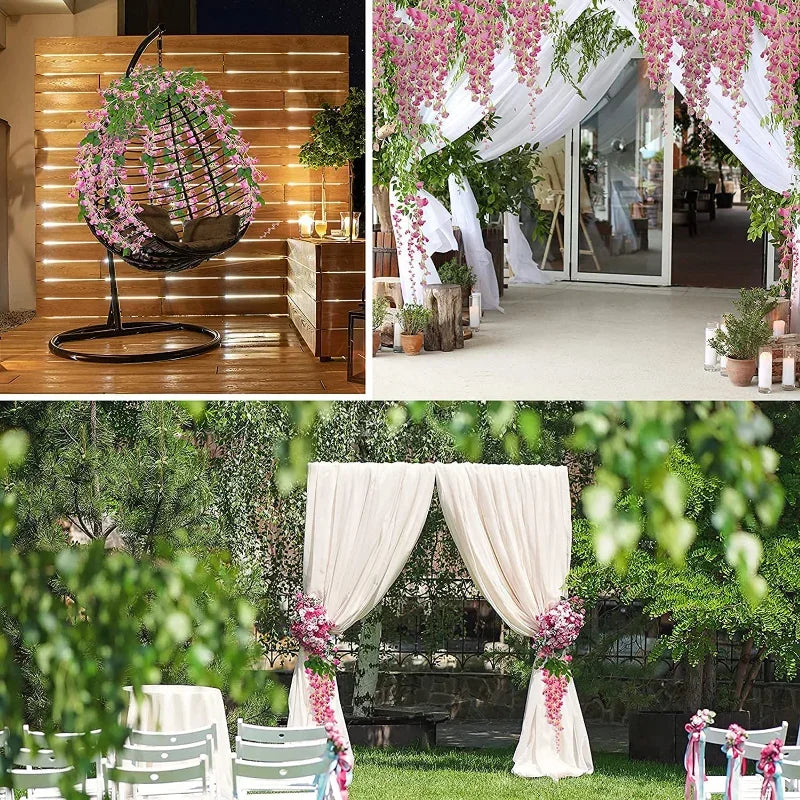 12pcs Artificial Wisteria Flowers