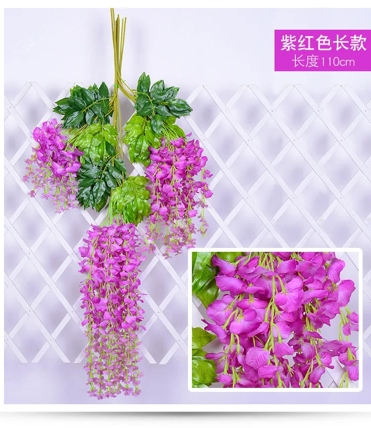 12pcs Artificial Wisteria Flowers