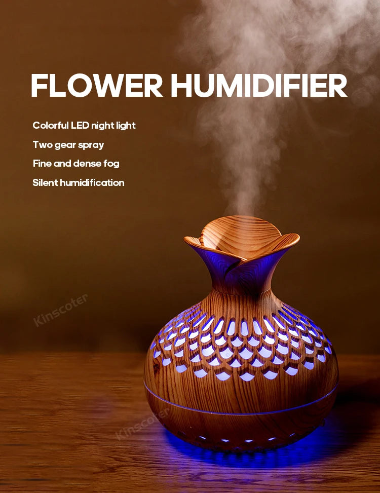 Wood Grain 300ml Essential Oil Diffuser