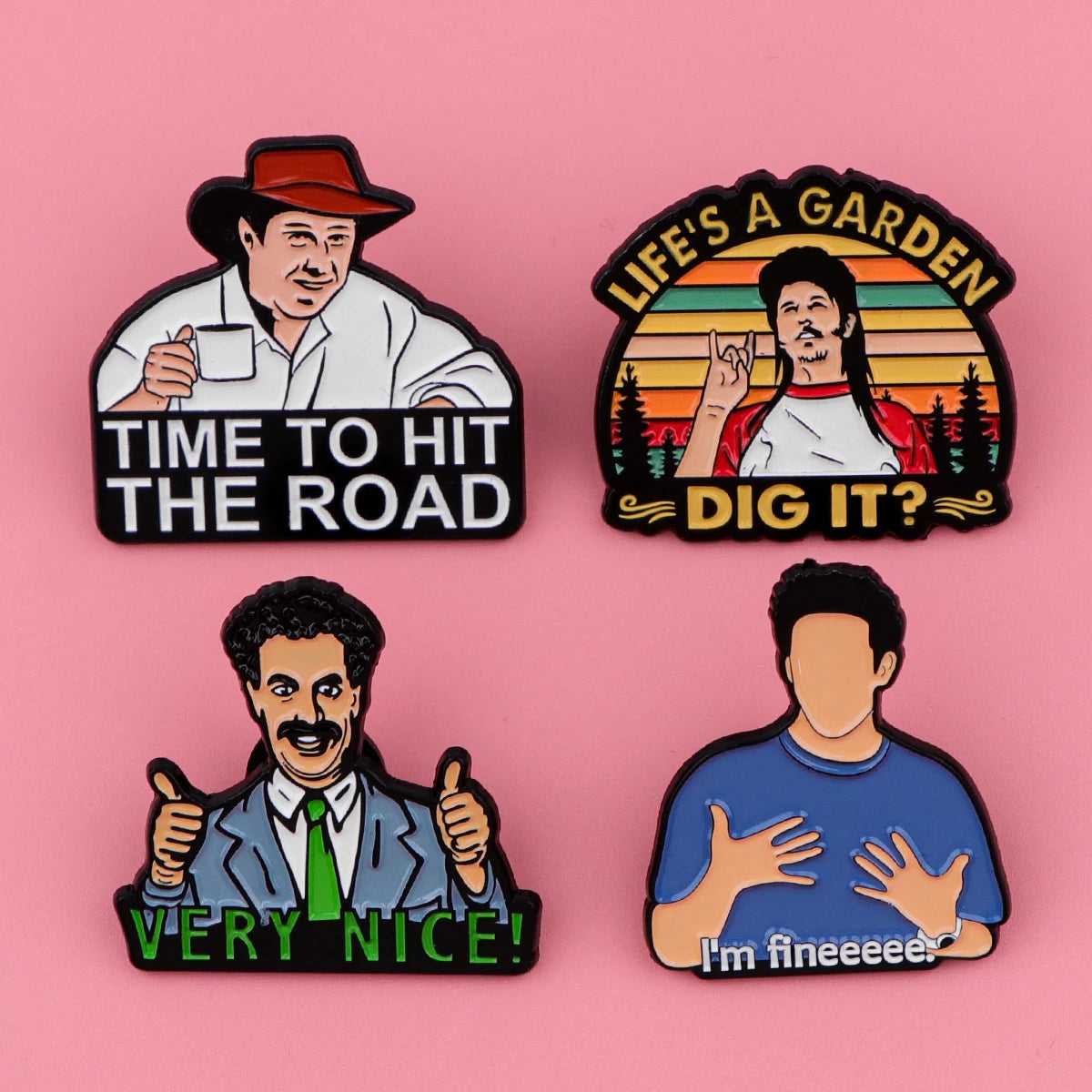 Funny Phrase Enamel Pins