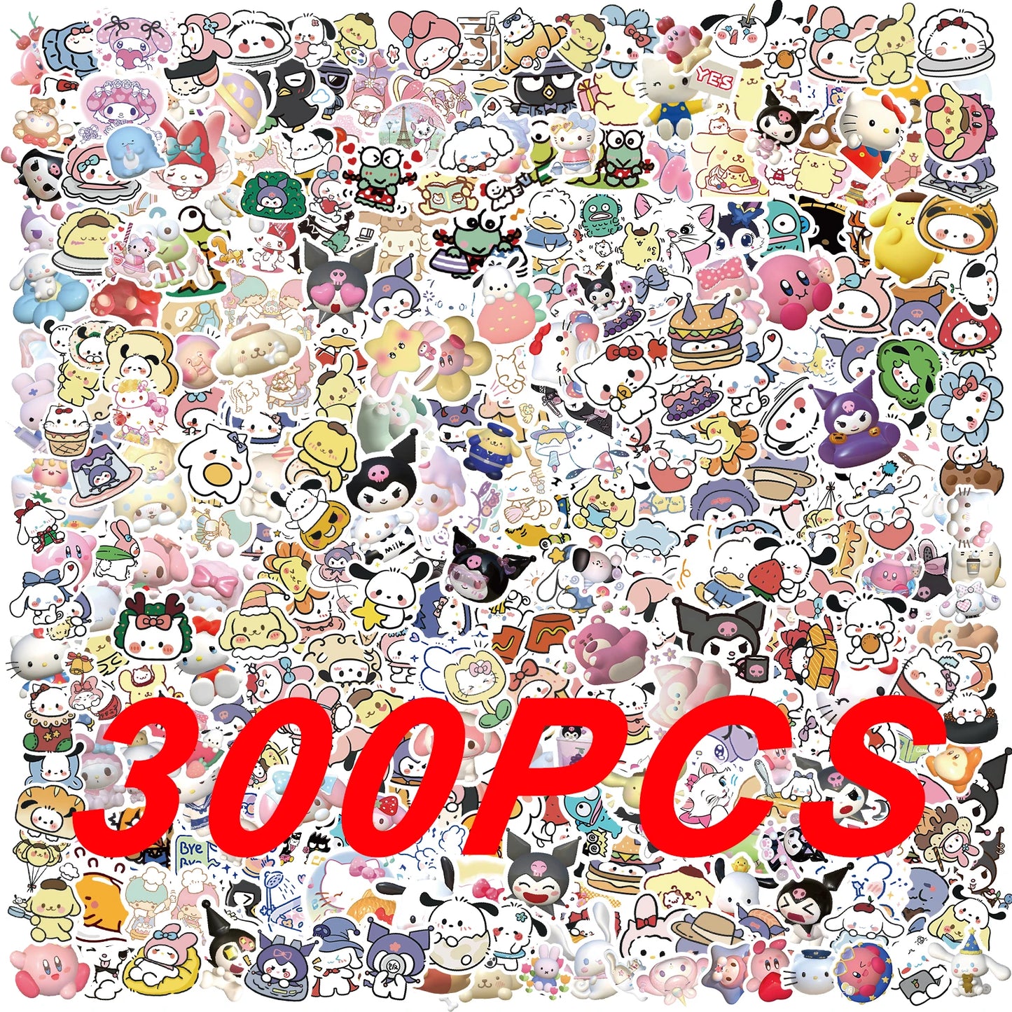 100/200/300Pcs Sanrio Hello Kitty Stickers
