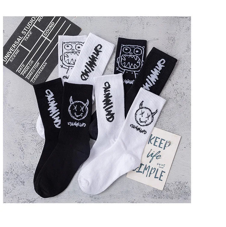 Black/White Graffiti Style Socks