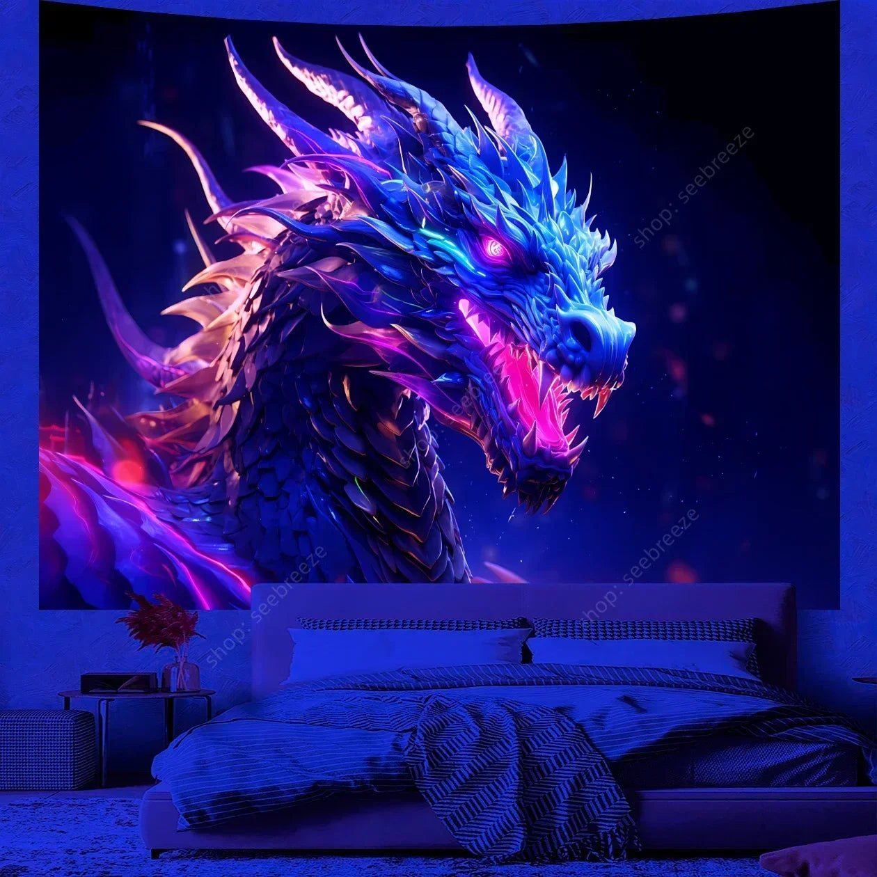 Dragon UV Reactive Tapestries