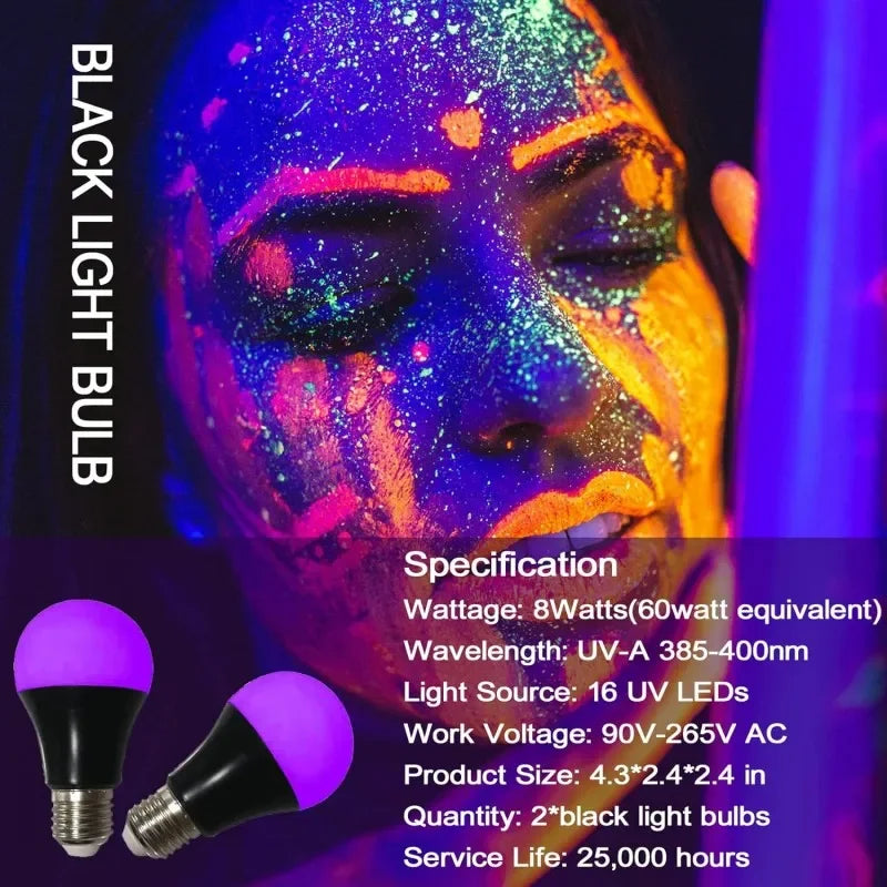 9W Led Black Light Bulb