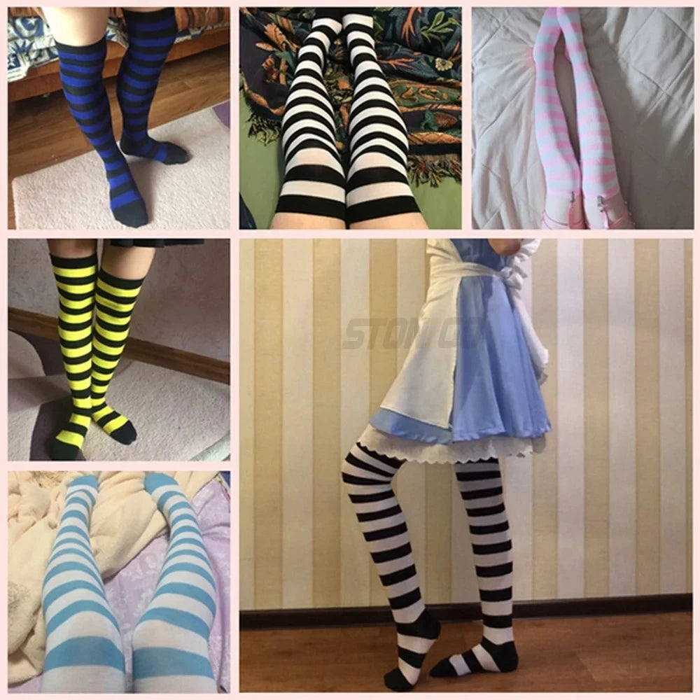 Knee High Striped Stockings