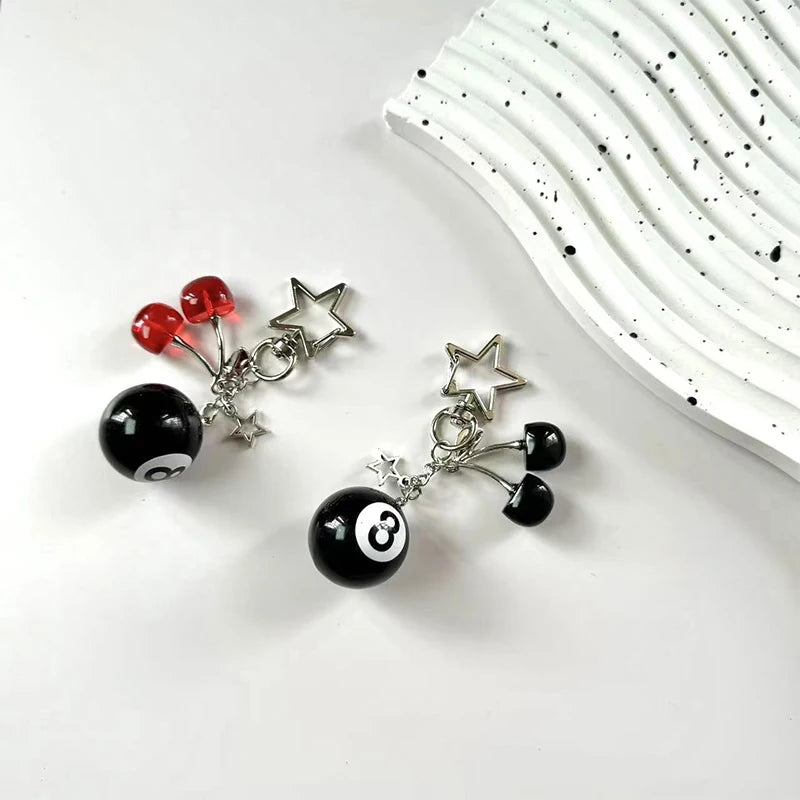 8 Ball/Cherry/Star Keychain