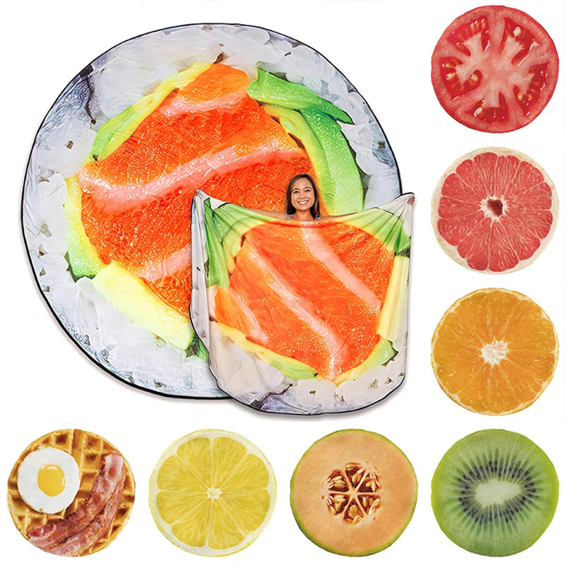 Funny/Realistic Soft Food Blankets
