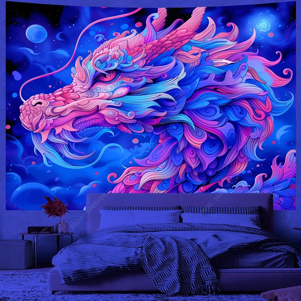 Dragon UV Reactive Tapestries