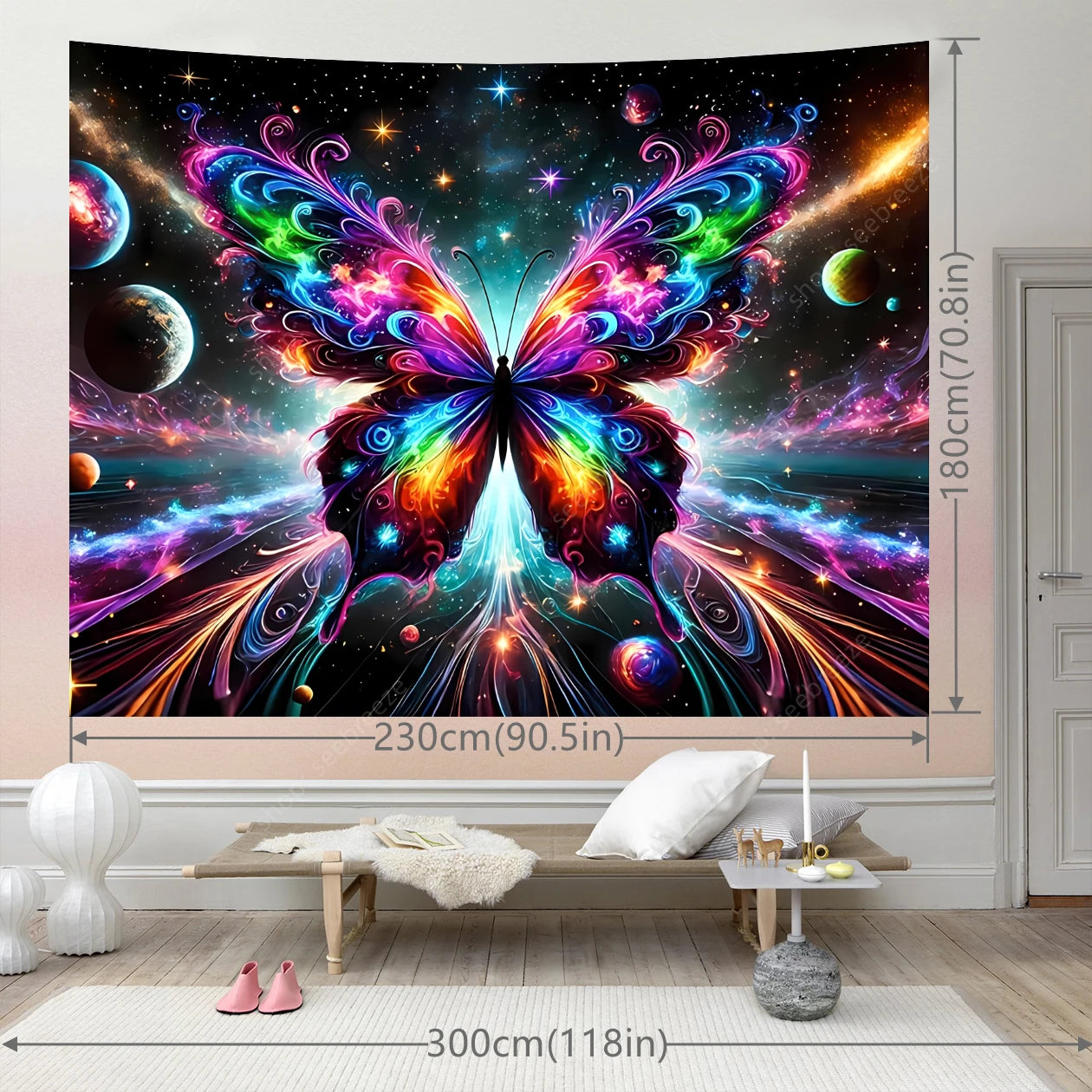 Butterfly UV Reactive Psychedelic Tapestries