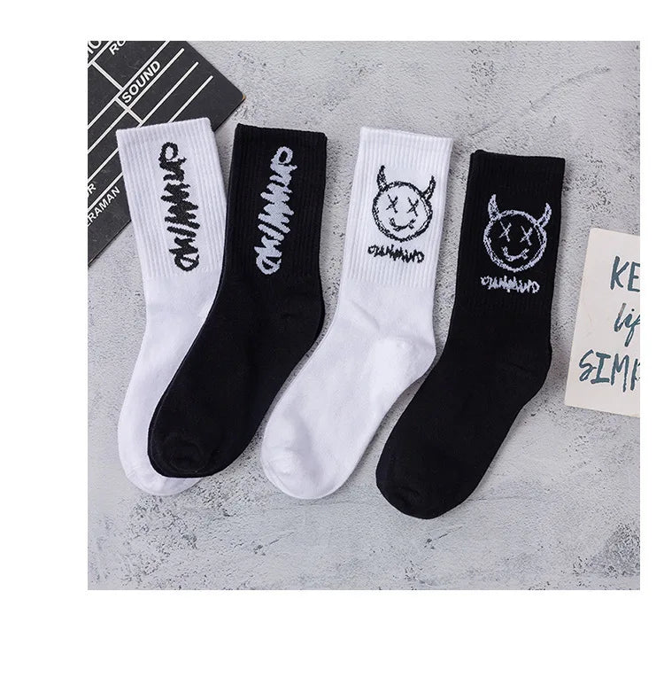 Black/White Graffiti Style Socks