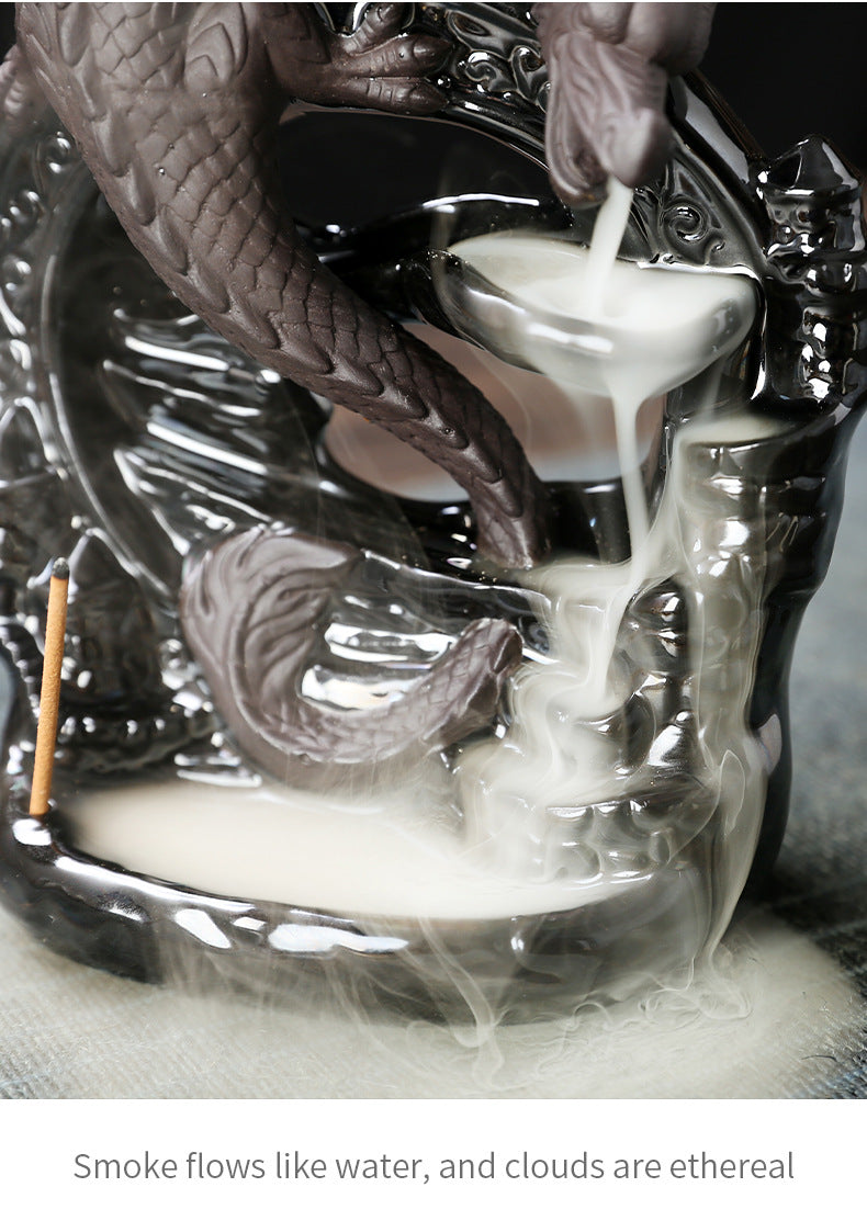 Ceramic Dragon Backflow Incense Burner