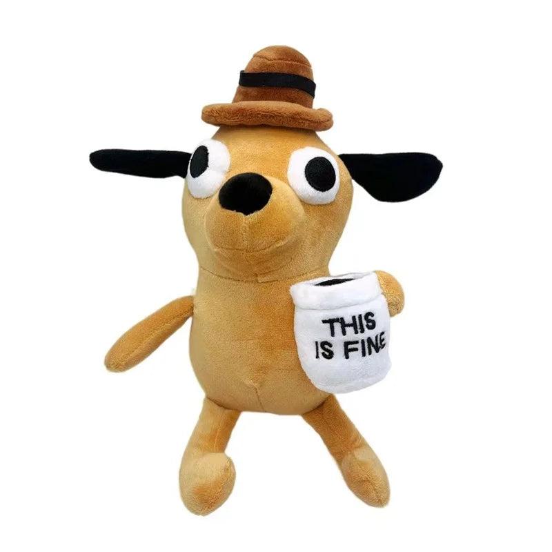 This Is Fine Dog Plushie