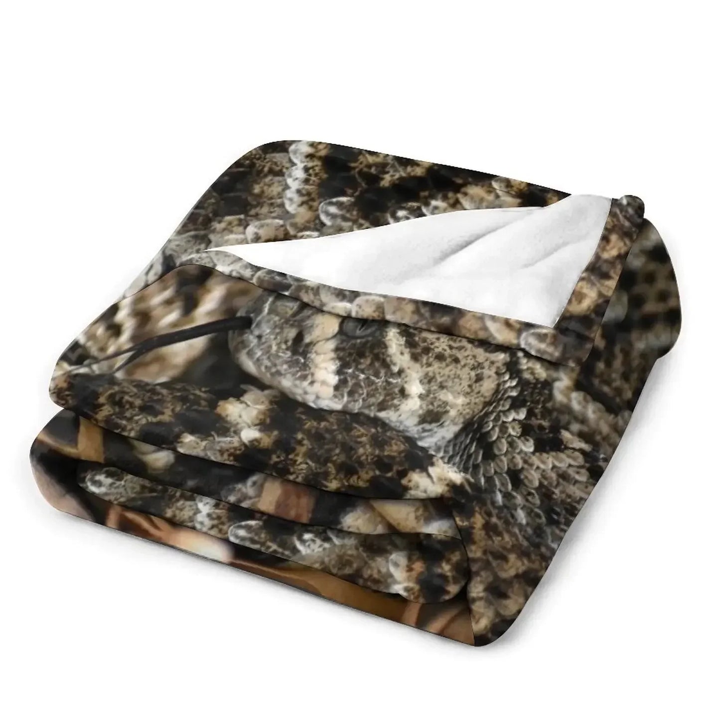 Western Diamondback Rattlesnake Throw Blanket