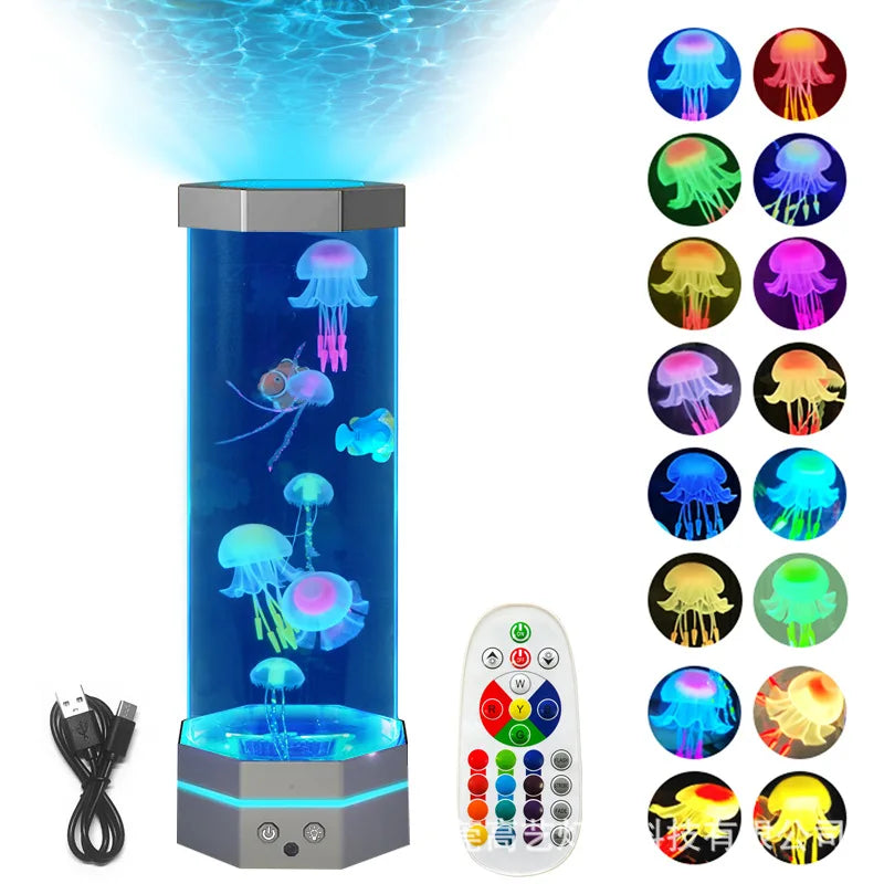 LED color changing Jellyfish Lamp
