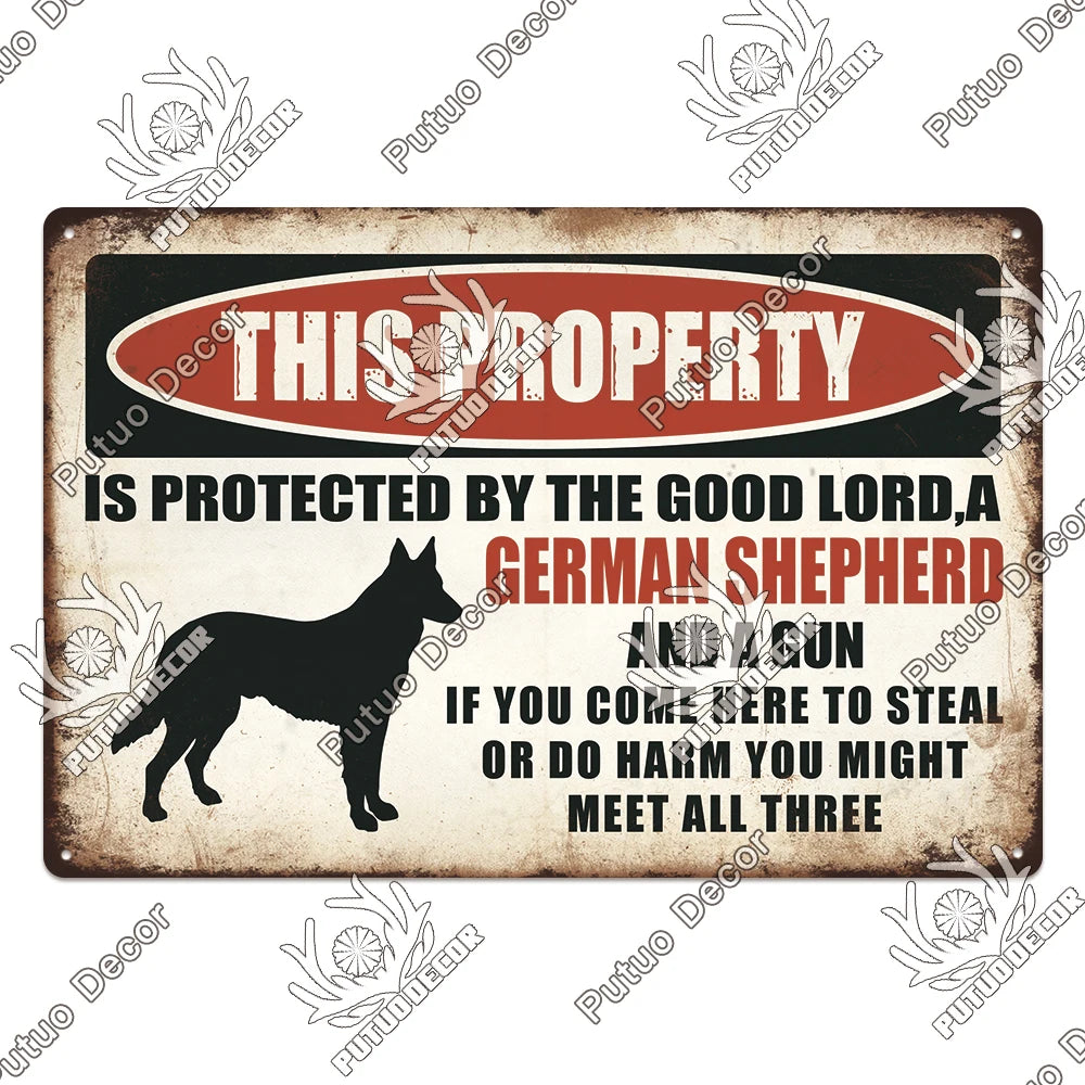 Warning/Danger Vintage Metal Signs