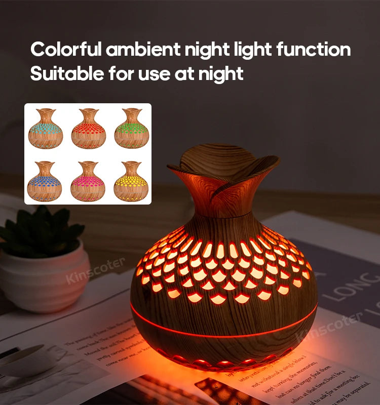 Wood Grain 300ml Essential Oil Diffuser