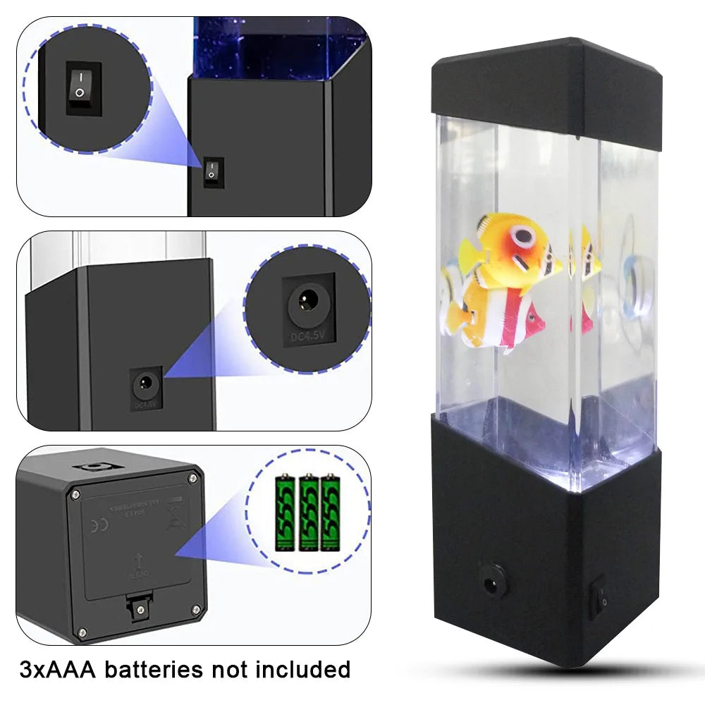 Color Changing LED Fish Tank Night Light