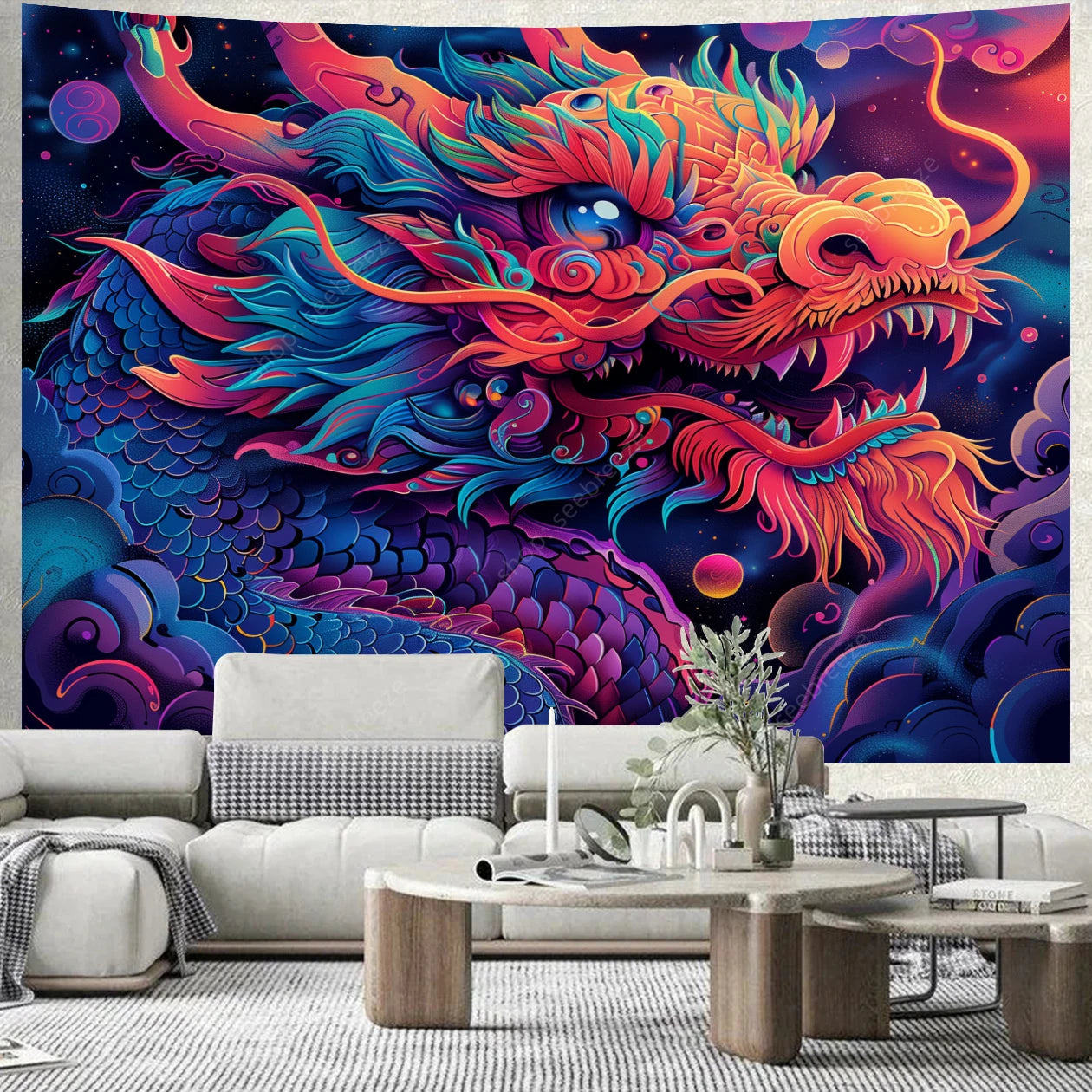 Dragon UV Reactive Tapestries