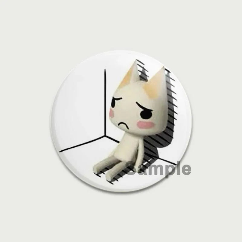 58/44/32MM Animal Crossing Cat Pins