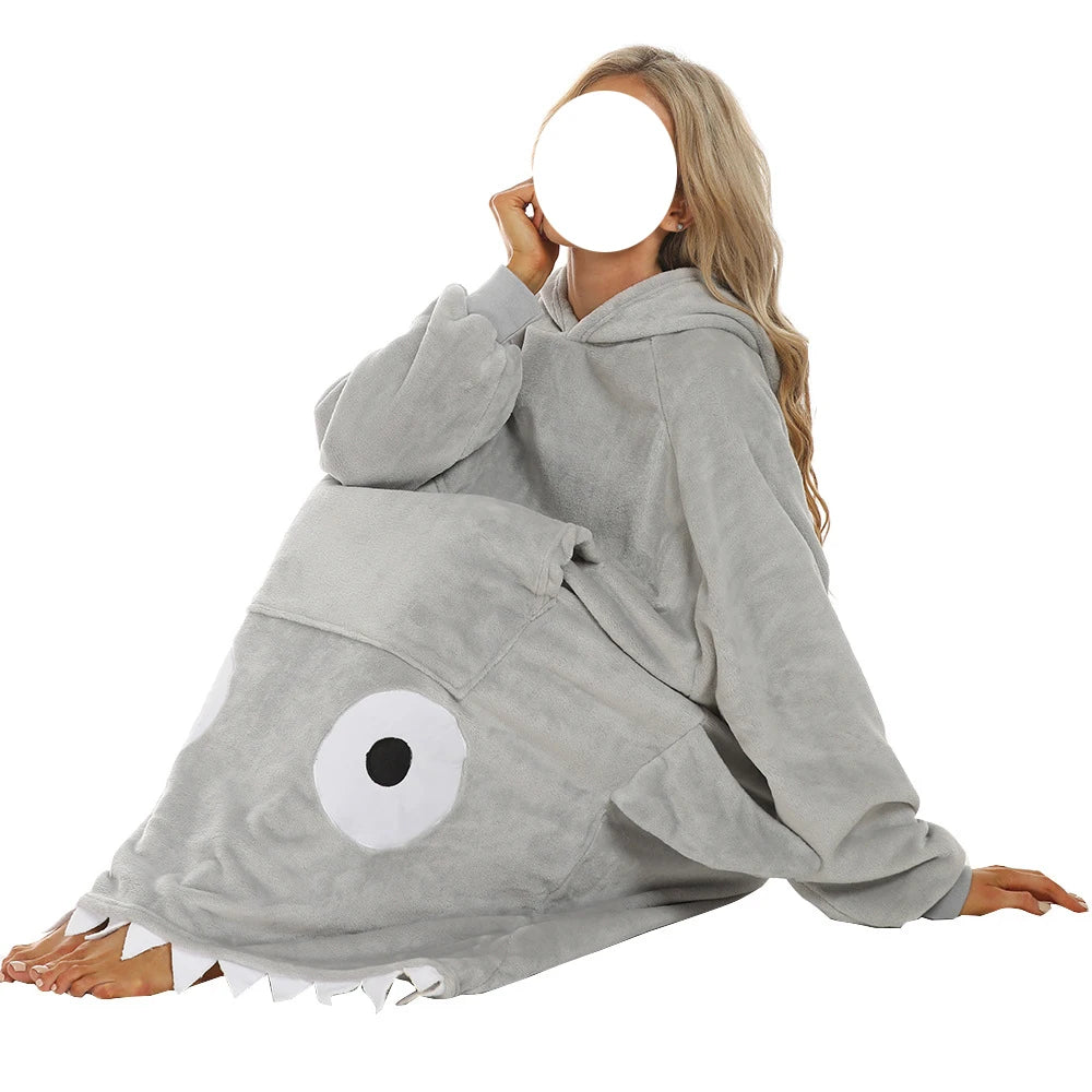 Shark Hooded Blanket