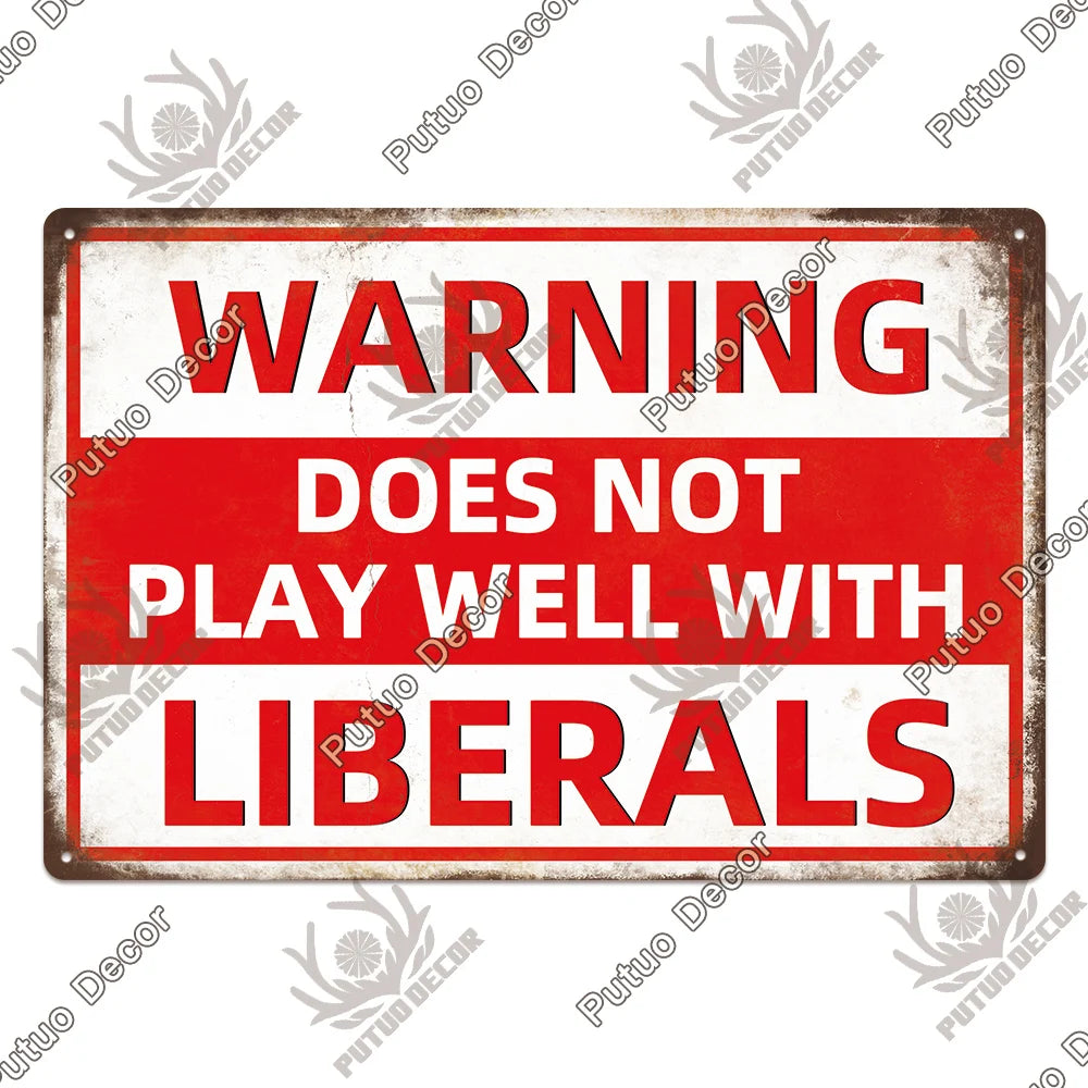 Warning/Danger Vintage Metal Signs