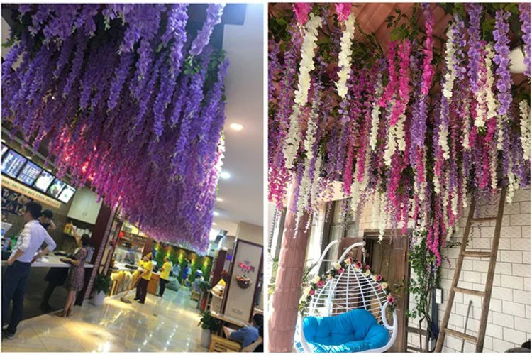 12pcs Artificial Wisteria Flowers