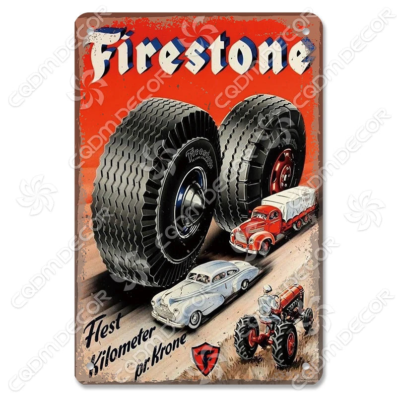 Vintage Gas Station Metal Signs