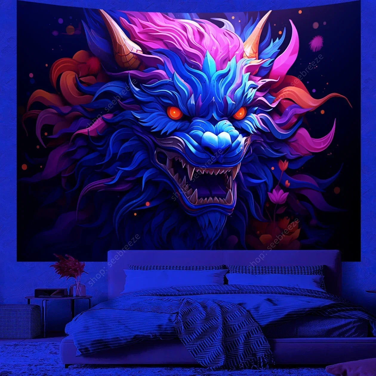 Dragon UV Reactive Tapestries