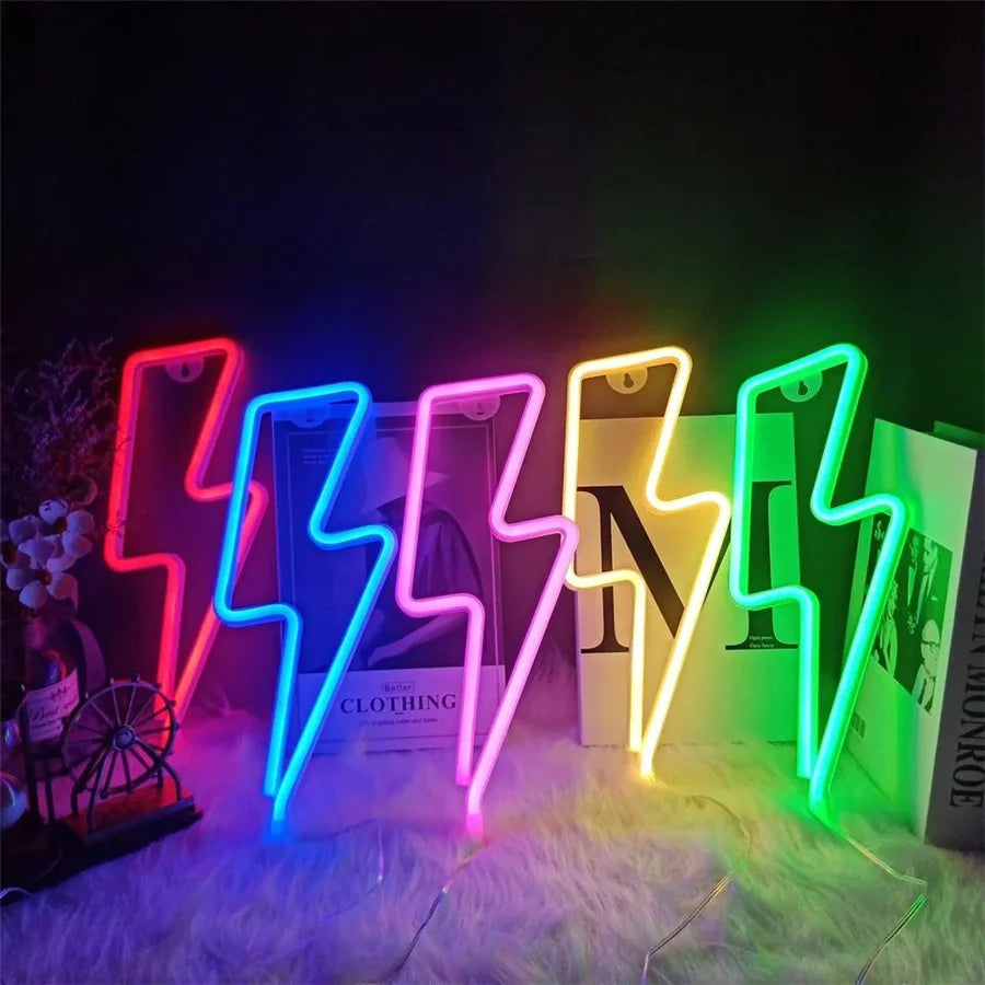 Lightning Bolt LED Neon Sign