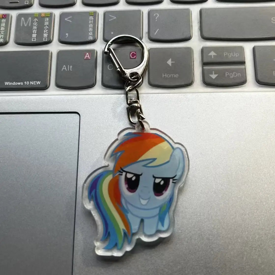 6pc My Little Pony Acrylic Keychain