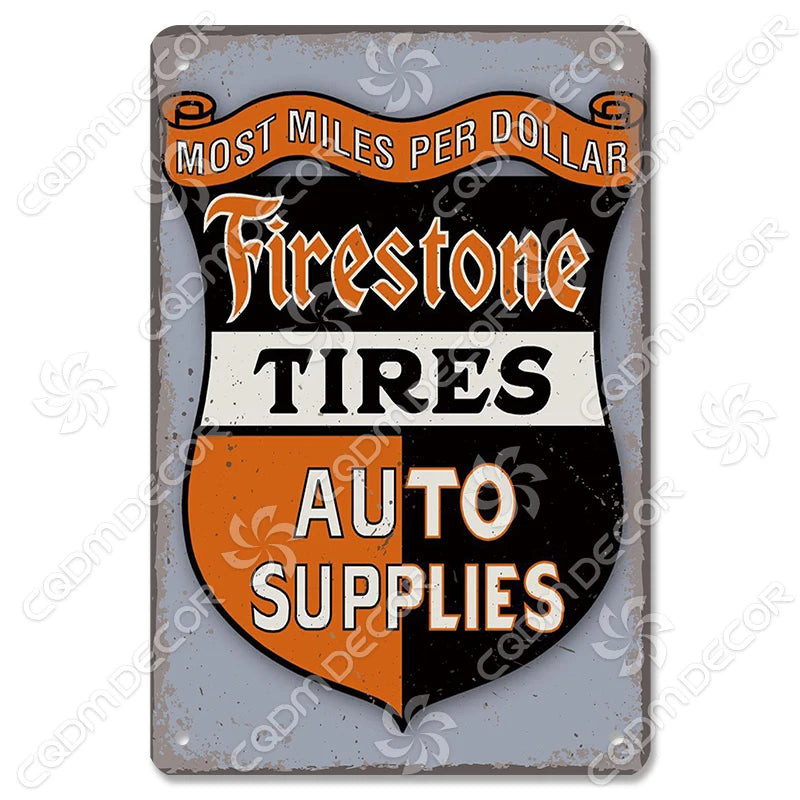 Vintage Gas Station Metal Signs