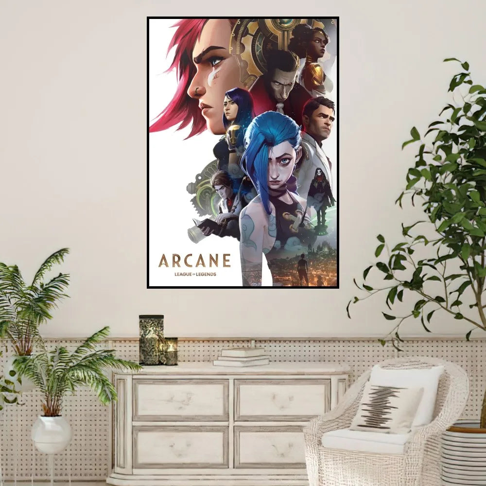 Arcane League of Legends Poster Prints Wall Sticker