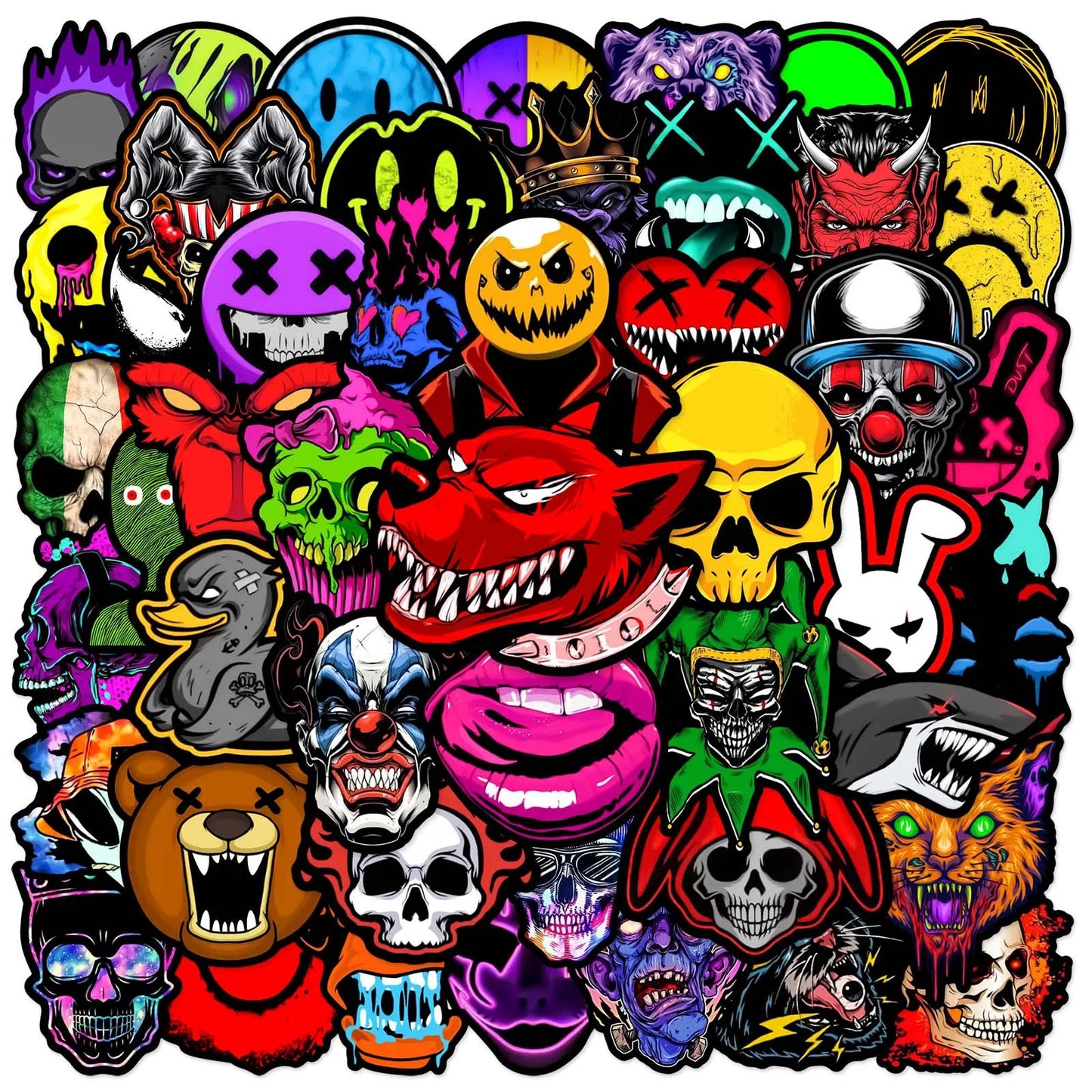 10/25/50pcs Dark Graffiti Stickers