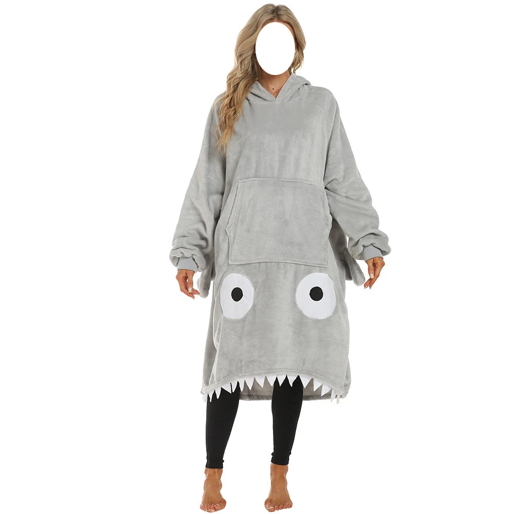 Shark Hooded Blanket